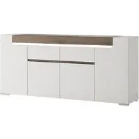 Tartu Sideboard 2 Doors 4 Drawers with LED - White