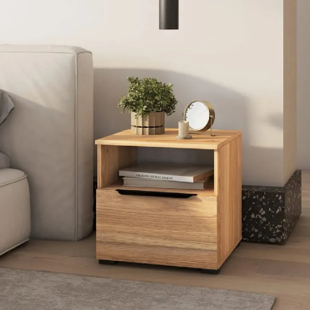 Tarzana Bedside Cabinet with 1 Drawer - Mauvella Oak image