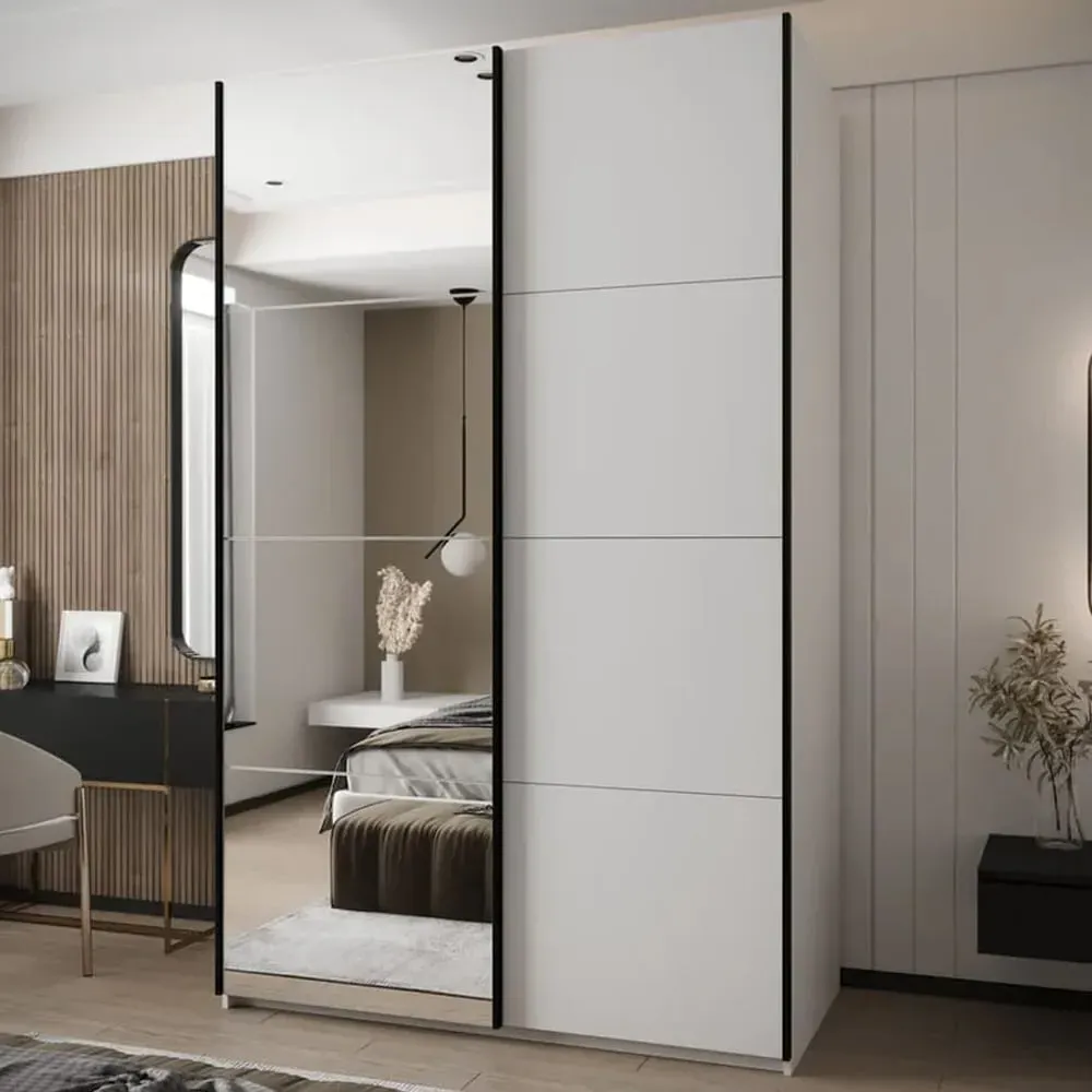 Tarzana III Wardrobe with 2 Sliding Doors - White