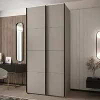 Tarzana Wardrobe with Sliding Doors - Cashmere, Laminated Board