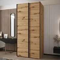 Tarzana Wardrobe with Sliding Doors - Oak Artisan, Laminated Board