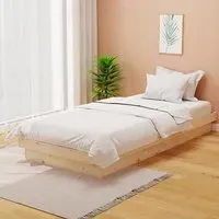 Tassilo Single Bed Frame - Natural, Solid Pinewood