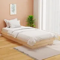 Tassilo Single Bed Frame - Natural, Solid Pinewood alternate view