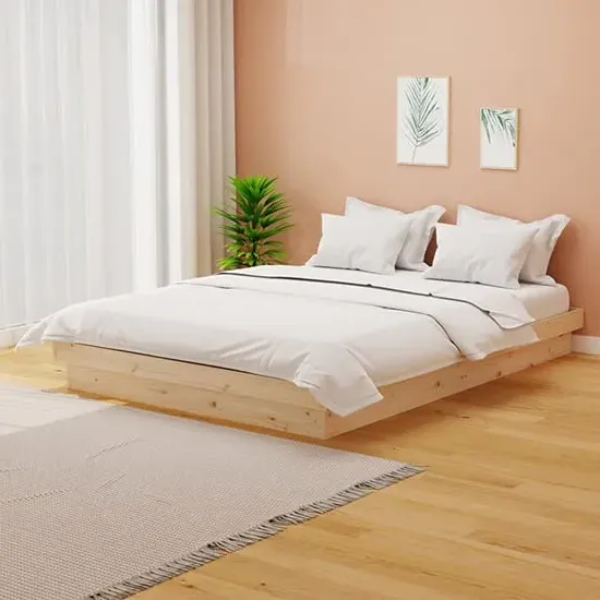 Tassilo Super King Size Bed Frame - Natural, Pinewood