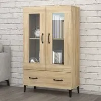 Taszi Highboard with 2 Doors 1 Drawer - Sonoma Oak