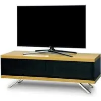 Tavin TV Stand with Storage - Oak, Glass