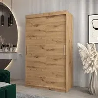 Tavira 2-Door Sliding Wardrobe - Artisan Oak