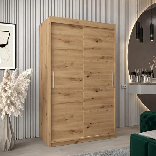 Tavira 2-Door Sliding Wardrobe - Artisan Oak