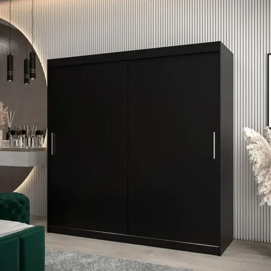 Tavira 2-Door Sliding Wardrobe - Black