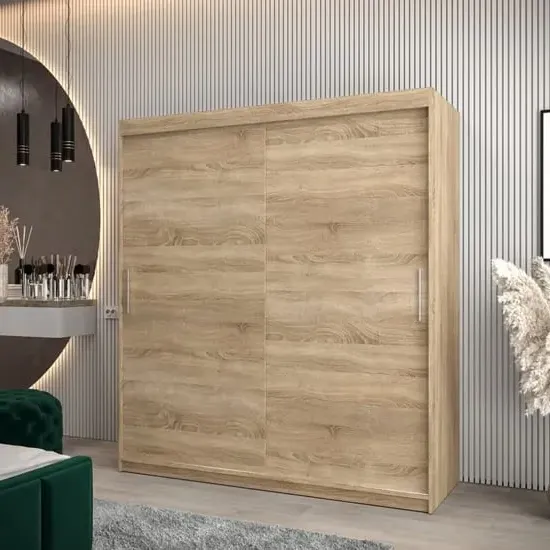 Tavira 2-Door Sliding Wardrobe - Sonoma Oak