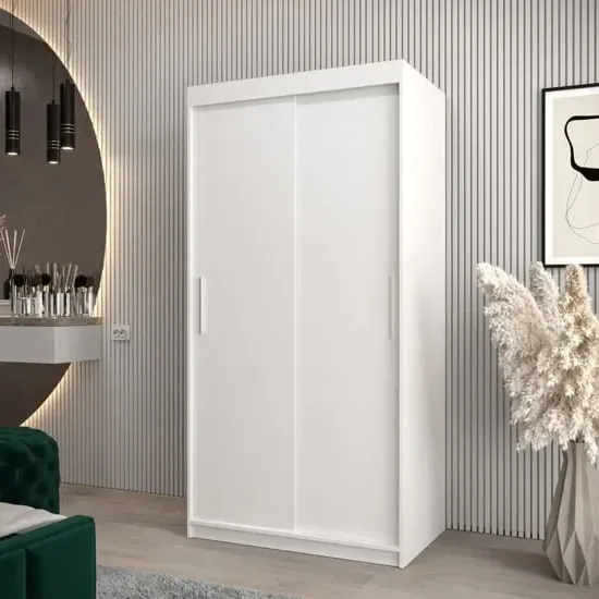 Tavira 2-Door Sliding Wardrobe - White