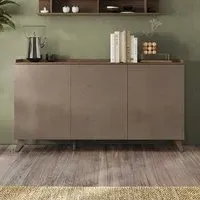 Tavira 3 Door Sideboard - Dark Oak, Bronze