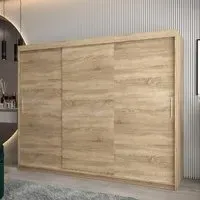 Tavira 3-Door Sliding Wardrobe - Sonoma Oak