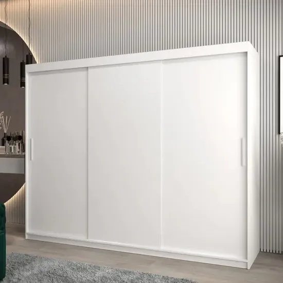 Tavira 3-Door Sliding Wardrobe - White