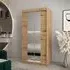Tavira I Mirrored Wardrobe 2 Sliding Doors - Artisan Oak
