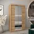 Tavira I Mirrored Wardrobe 2 Sliding Doors - Artisan Oak