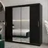Tavira I Mirrored Wardrobe 2 Sliding Doors - Black