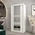 Tavira I Mirrored Wardrobe 2 Sliding Doors - White