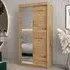 Tavira II Mirrored Wardrobe 2 Sliding Doors - Artisan Oak