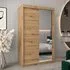 Tavira II Mirrored Wardrobe 2 Sliding Doors - Artisan Oak