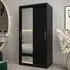 Tavira II Mirrored Wardrobe 2 Sliding Doors - Black
