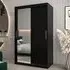 Tavira II Mirrored Wardrobe 2 Sliding Doors - Black