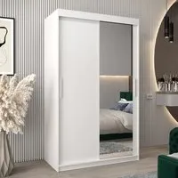 Tavira II Mirrored Wardrobe 2 Sliding Doors - White