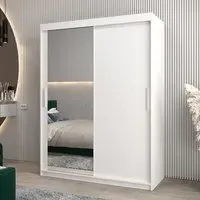 Tavira II Mirrored Wardrobe 2 Sliding Doors - White