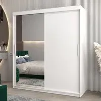 Tavira II Mirrored Wardrobe 2 Sliding Doors - White