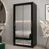 Tavira III Mirrored Wardrobe 2 Sliding Doors - Black