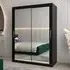 Tavira III Mirrored Wardrobe 2 Sliding Doors - Black