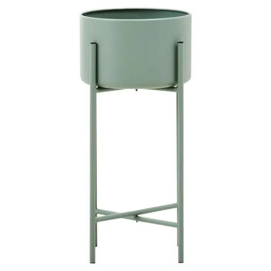 Tavira Large Floor Standing Planter - Green, Iron image