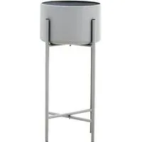 Tavira Large Floor Standing Planter - Grey, Iron