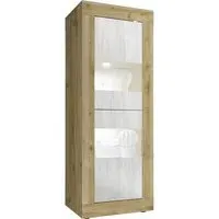 Taylor 2-Door Display Cabinet with LED - Cadiz, White