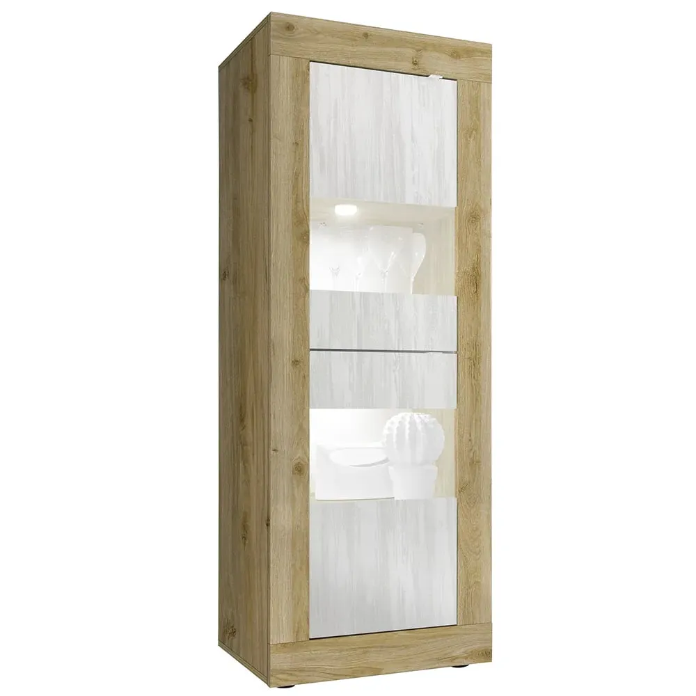 Taylor 2-Door Display Cabinet with LED - Cadiz, White image