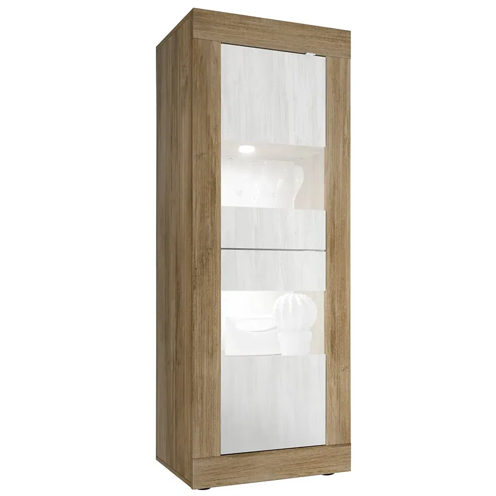 Taylor 2-Door Display Cabinet with LED - Mercure, White