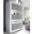 Taylor 4-Door Display Cabinet with LED - White, Cement
