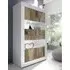 Taylor 4-Door Display Cabinet with LED - White, Pero