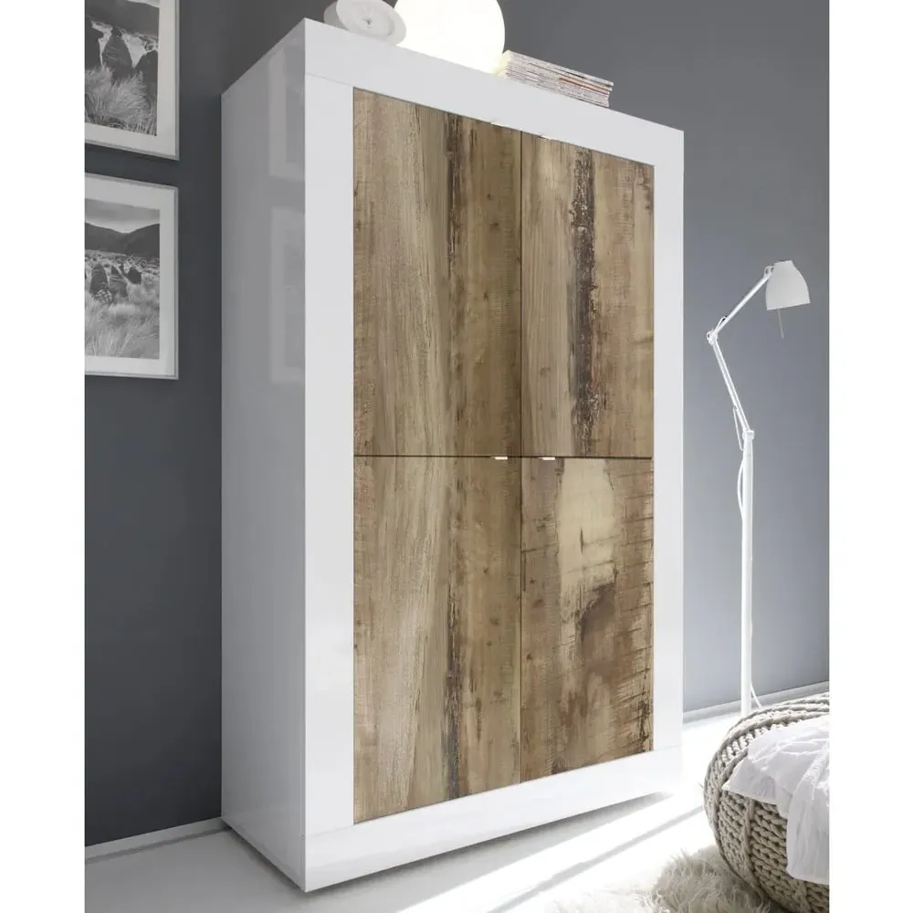 Taylor Highboard with 4 Doors - White, Pero image