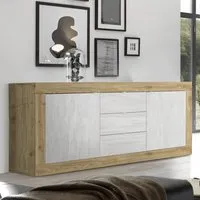 Taylor Sideboard with 2 Doors 3 Drawers - Cadiz, White