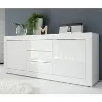 Taylor Sideboard with 2 Doors 3 Drawers - White, High Gloss