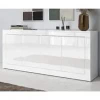 Taylor Sideboard with 4 Doors - White, High Gloss