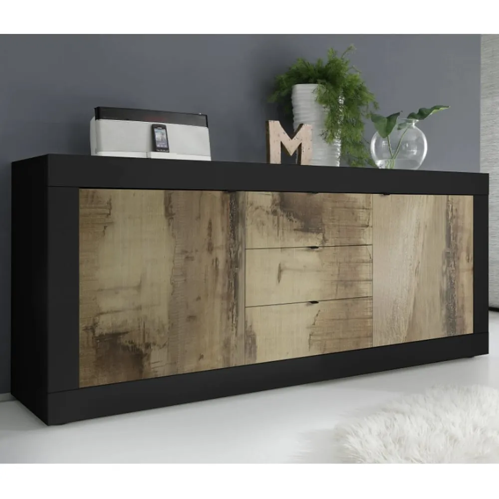 Taylor Sideboard with Drawers - Black, Pero Wood