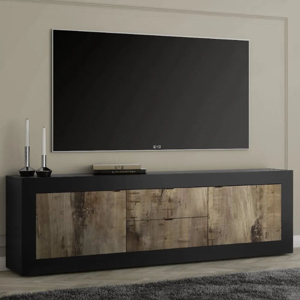 Taylor TV Sideboard 2 Doors 2 Drawers - Black, Pero