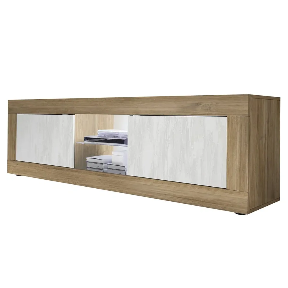 Taylor TV Stand with LED - Mercure, White