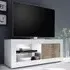 Taylor TV Stand with LED - White, Pero