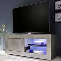 Taylor TV Stand with LED - White, Pine