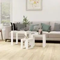 Tayvon Nest of 3 Tables - White, Engineered Wood