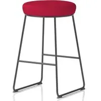 Teaneck Fabric Stool with Metal Frame - Bergamot Cherry