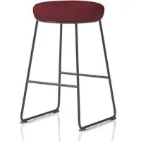 Teaneck Fabric Stool with Metal Frame - Ginseng Chilli